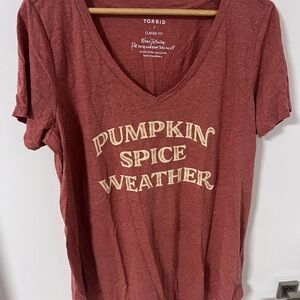 Torrid Pumpkin Spice Weather Tee